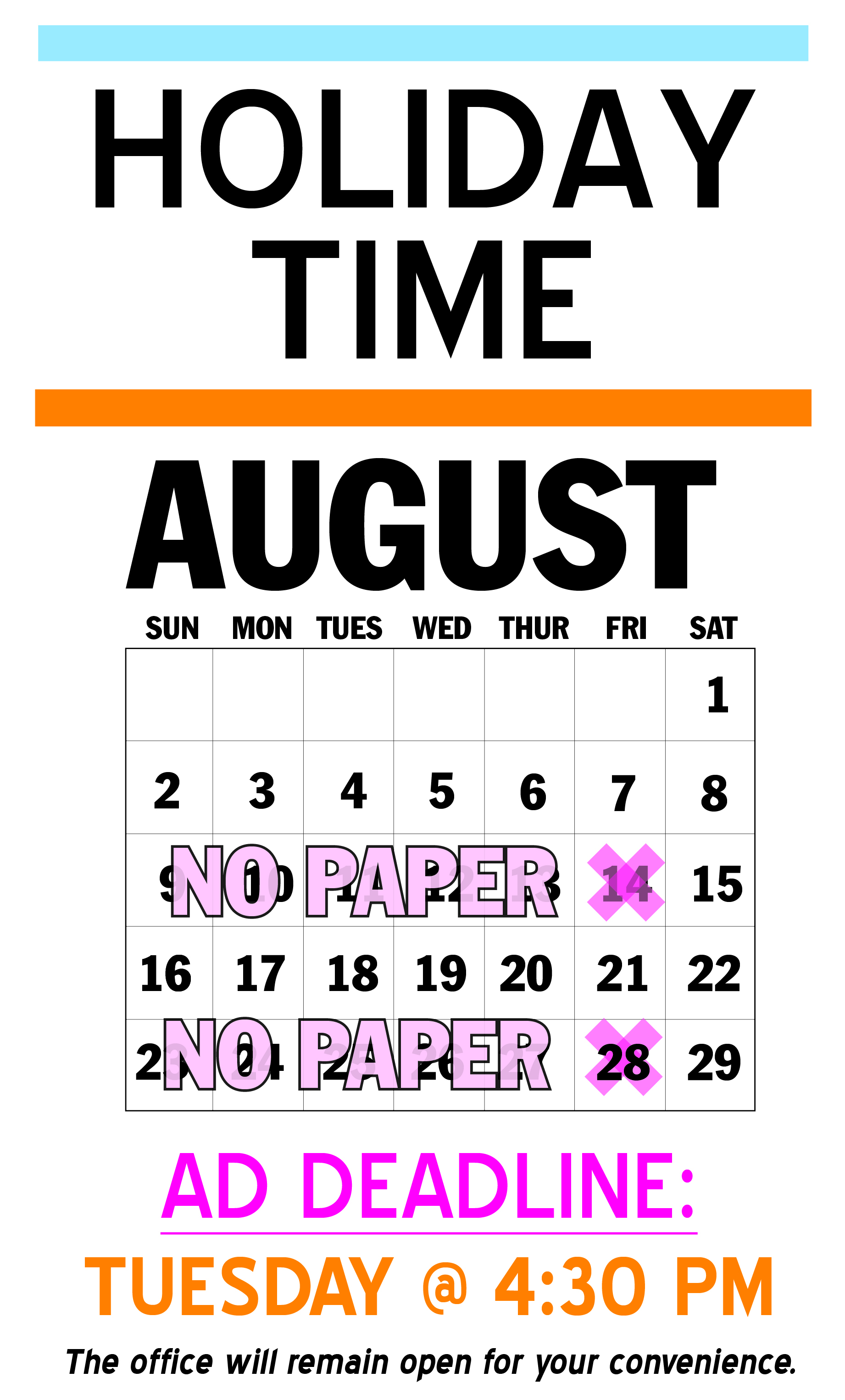 BR Summer holiday schedule august