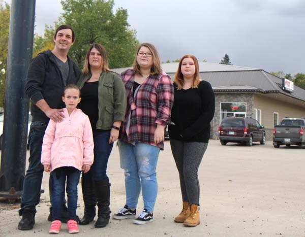 There will soon be new leasees in charge of Border Town Restaurant. Former employee Franz Hoerl (back left) and his partner Suzie Rice (beside him) will be taking over the restaurant on October 1, with their children Eowyn (front), Kathryne and Karter. 