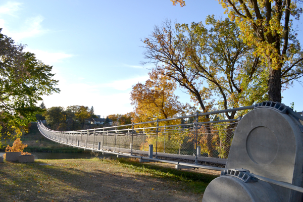The Swinging Bridge at Souris, MB.