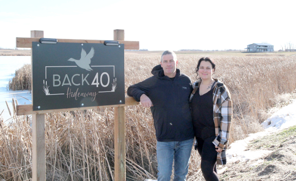 Ritchie Barwick (left) and Jen Howarth are welcoming visitors to the new Back 40 Hideaway located just east of Boissevain. Operated by Howarth, who has a background in the hospitality business, it is a new home away from home.