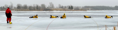Firefighters benefit from ice rescue training