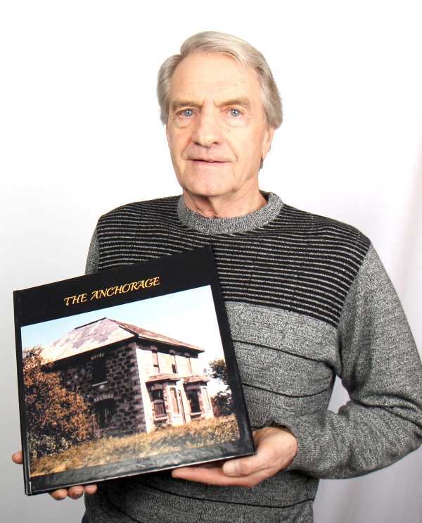 Don Engbrecht with his new book, The Anchorage. The book features photos, news articles, a provincial report and personal stories of the long since demolished stone house. A finished product is intended for donation to the Boissevain-Morton Library for future historical readers. The Anchorage was built in 1898, and by 1976 it had to come down. Located south of Boissevain, it was the home of retired sea captain William Moore. 