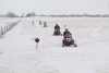 A group of local snowmobilers took advantage of the break in weather, using the new SnoMan access trail west of town to take a little trip on Saturday, February 3. Paul Hamilton, Keith Hole, Greg Graham, Brad Shaw and Scott Pierce left at 1:00pm on a snowmobile trip that took them from Boissevain to Lake Metigoshe, then to the west side of the Turtle Mountains. They made a stop at Deloraine, back to Lake Metigoshe and from there returned to Boissevain. Overall, they were gone six hours and travelled about 100 miles.											     photo by lorraine houston