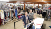 Judy McRuer (left) and Wanda Cameron with their huge inventory at Snazzy Seconds in Boissevain.