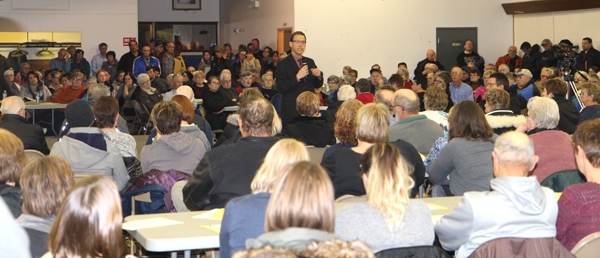 Gord Daman, consultant hired by the Western Manitoba Health Care Task Force, spent over an hour explaining to a crowd of about 375 people in Boissevain on November 21 about the preliminary recommendations for health care in the area that the task force is proposing.  One recommendation would be the transition of emergency departments from acute care to urgent care. This does not mean a closure of the hopsitals, but it would allow a nurse practioner to be on call.  After the community feedback is reviewed, the task force will present their recommendations next month to the nine municipalities involved.  If approved they will be sent to the health department and evaluated by Share Health Services Manitoba, a provincial health organization set to be formed by April 1 next year.    