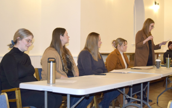 Wee ‘R’ Special Daycare Board members (L-R): Marlee Langdon, Dani Bell, Brittney Stovin, Britney Forsythe and Courtney Sunaert facilitated a town hall meeting in Deloraine to discuss a potential expansion for the daycare. 	