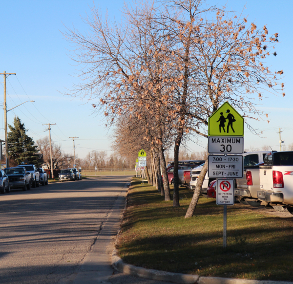 Lower speed limit and parking changes prioritize safety for Boissevain Schoo
