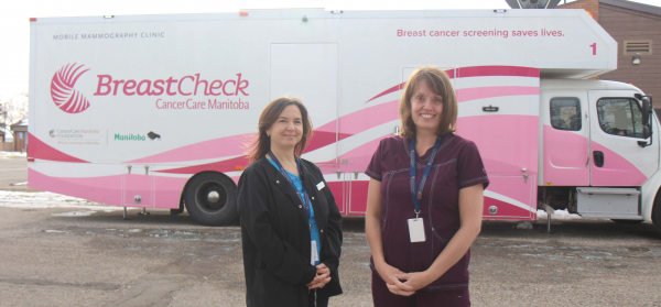Andrea Roitman and Angie Stokes of BreastCheck visited Boissevain in November to conduct a mobile mammogram clinic. Pandemic or not, women need to have these all-important check-ups regularly, and the mobile clinics are one way to do so.