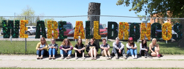 L-R: Teacher Rylee Woods, Marybeth May, Anna Coupland, Megan Evans, Becca Hole, Caleb Unrau, Richard Terry, Emily Mendez, Allorah Tyrell, Jerika Stouffer.