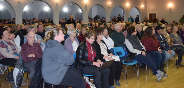 Over 350 people attended a public meeting concerning healthcare held April 1, 2025 at the Melita Legion Hall.