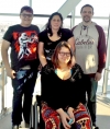 Neva Nowazek (front) suffers from a rare disease called Ehlers Danlos Syndrome. Back row (l-r) Kieran Nowazek, Sovay Desmarais, Chuck Nowazek.
