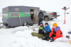 The Cutler family were able to enjoy their special camper/fish shack at the Boissevain Reservoir during the Lions Family Fishing Derby on Sunday, March 5. Father Aaron (back) with visitor Mark Doyle of Dominion City (front, left) and his boys Myles and Owen, had a good time at the event, which drew over 70 fishing enthusiasts. The shack was actually once owned by his wife Susan’s grandfather, and came to the family by fate. 