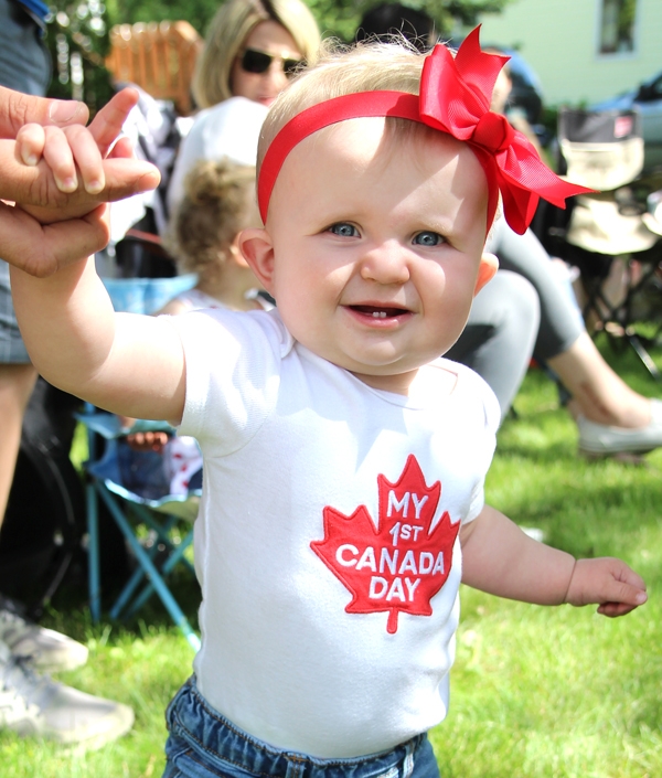 Zoey Jackson, daughter of Bill and Amy, celebrates her first Canada Day.